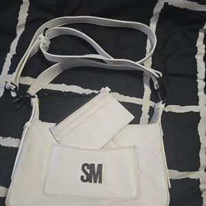 Steven By Steve Madden Ivory Crossbody Bag with Chain